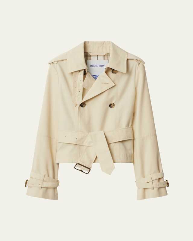Double-Breasted Belted Trench Jacket